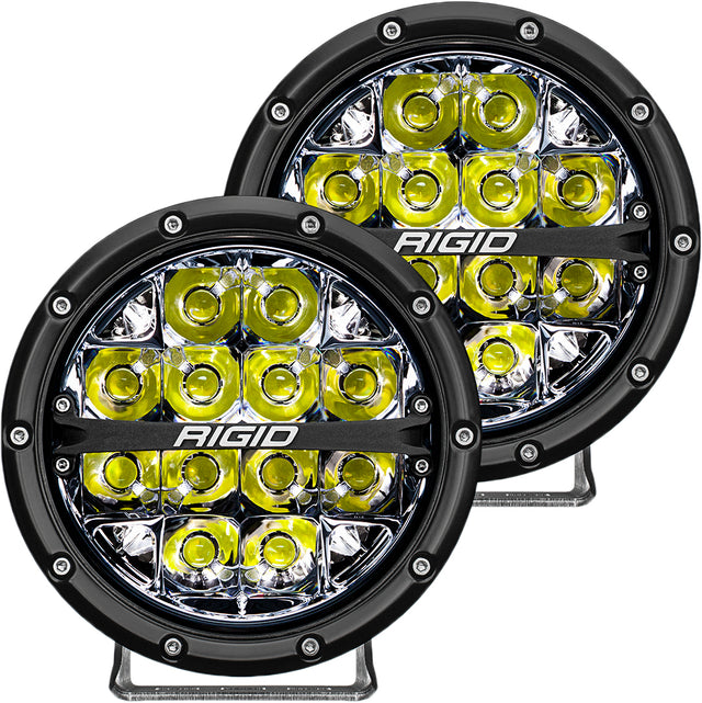 RIGID 360 Series 6-Inch Spot Light with White Backlight - Fits Jeep Wrangler, Ford F-150, Chevrolet Silverado, Toyota Tacoma, Ram 1500, and More