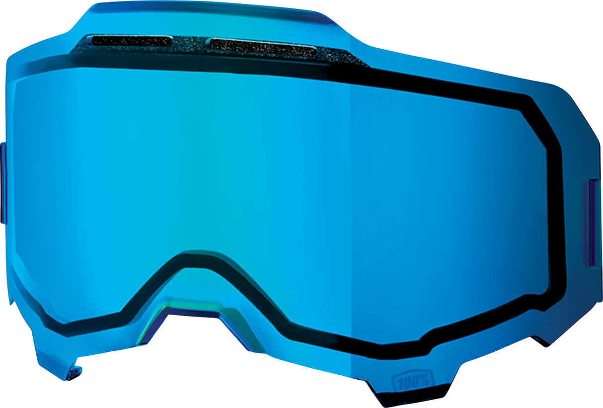100% Armega Lens - Injected Dual Pane Blue Mirror - Fits ATV, UTV, Motorcycle