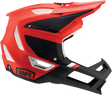100% Trajecta Helmet - Fidlock Magnetic Snap Buckle, Cargo Fluo Red, Large - Enduro & All Mountain Fit