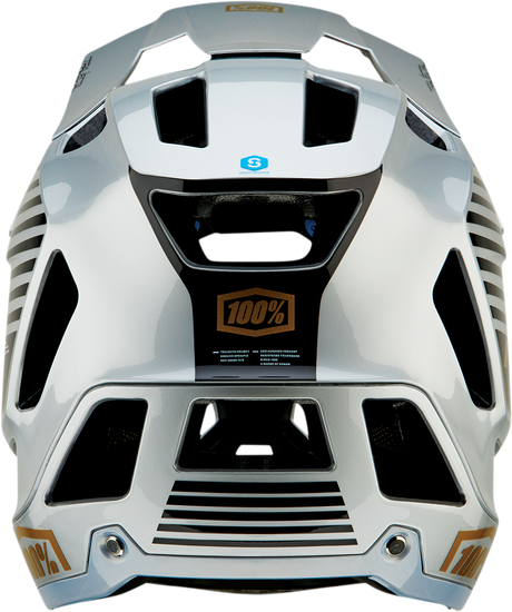 100% Trajecta Helmet with Fidlock - Ranelagh Silver Large Enduro & All Mountain Bike Helmet