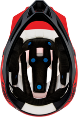 100% Trajecta Helmet with Fidlock & Chin Bar Integration - Medium, Fluo Red for Enduro & All Mountain Bikes