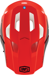 100% Trajecta Helmet - Fidlock Magnetic Snap Buckle, Cargo Fluo Red, Large - Enduro & All Mountain Fit
