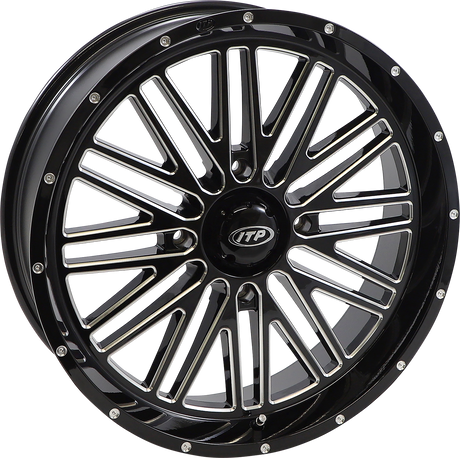 ITP Wheel - Momentum - Front/Rear - Black/Milled - 22x6.5 - 4/137 - 4+2.5 (+10 mm) 2222784731B