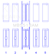 King Engine Bearings AMC / Jeep 390 & 401 (Undersize 0.20IN) Crankshaft Main Bearing Set