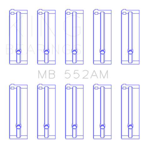 King Engine Bearings Toyota 3T/Tg/12T/4Tg (Size +0.25mm) Main Bearing Set