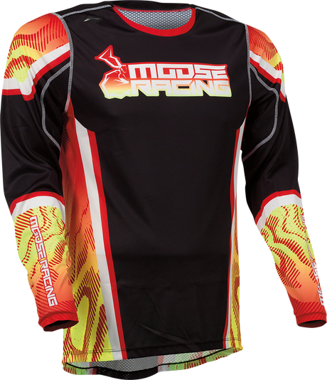 MOOSE OFFROAD Agroid Jersey 3XL - Lightweight Stretch Polyester, Custom Collar, Laser Cut Vents for Off-Road Vehicles