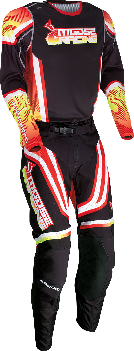 MOOSE OFFROAD Agroid Jersey 3XL - Lightweight Stretch Polyester, Custom Collar, Laser Cut Vents for Off-Road Vehicles