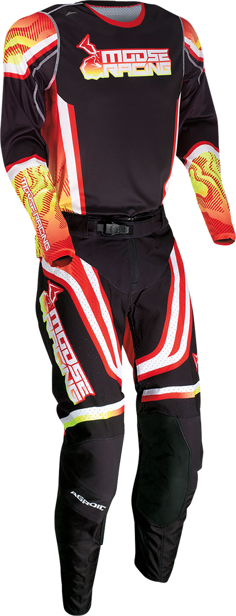 MOOSE OFFROAD Agroid Jersey 3XL - Lightweight Stretch Polyester, Custom Collar, Laser Cut Vents for Off-Road Vehicles