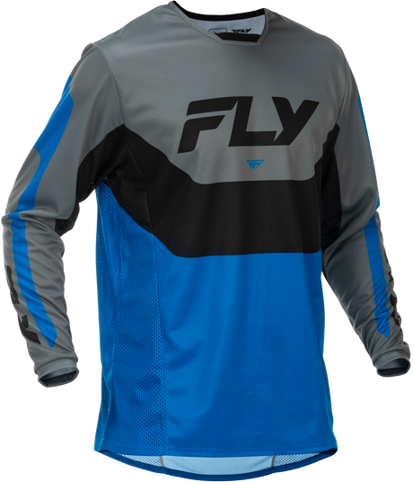 Fly Racing Kinetic Jersey Blue/Grey/Black Medium for Motocross and Off-Road Vehicles