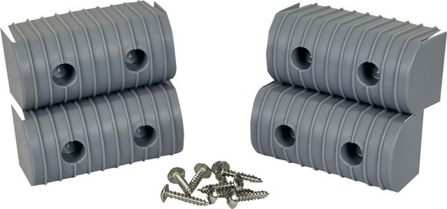 CALIBER Bunk Wrap Endcap - 2"x4" - Gray - 4 Pack 23051