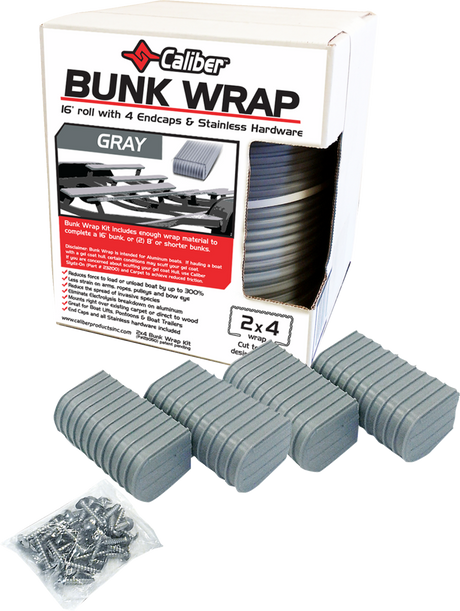 CALIBER Bunk Wrap Endcap - 2"x4" - Gray - 4 Pack 23051