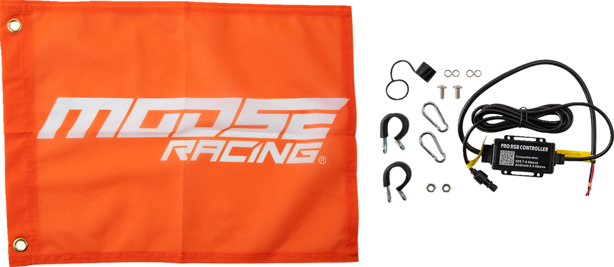MOOSE OFFROAD 3' Whip Light - RGB - Black SB-RGBBT-131-PU