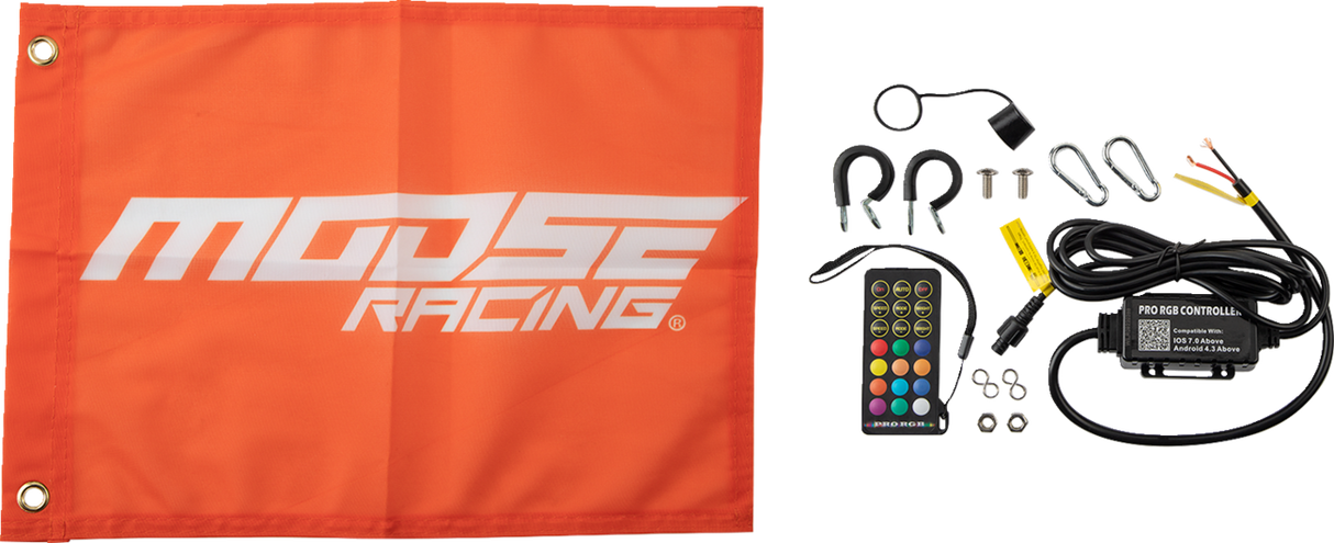 MOOSE OFFROAD 3' Whip Light - RGB - Black - Chase SB-CHSBTR-131PU
