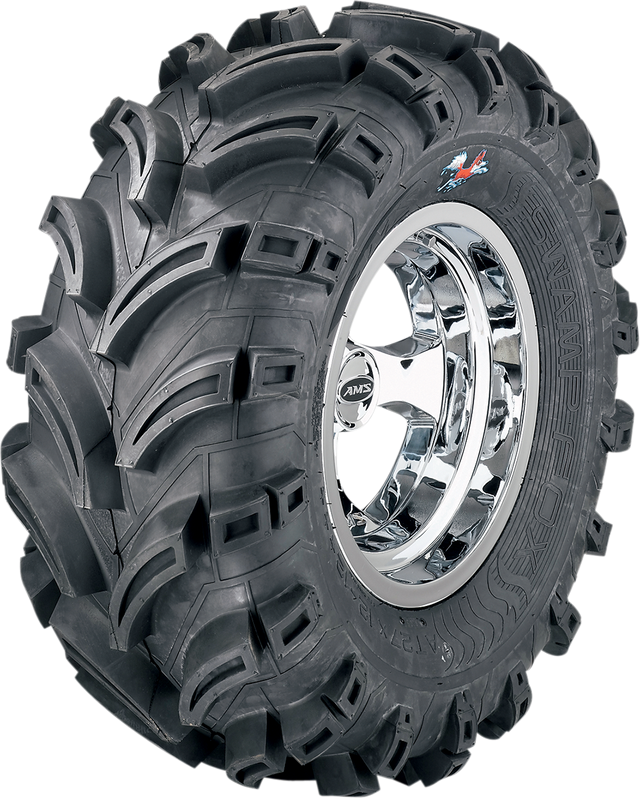 AMS Swamp Fox 22x10-10 ATV Tire with Reinforced Lugs for Mud and Hard-Pack Trails