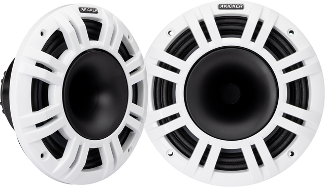 KICKER 8-Inch Marine-Grade 4-Ohm Speakers Model 48KMXL84 for Motorcycle Fairings and Saddlebags