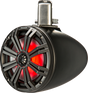 KICKER 8-Inch Marine Grade Speakers 45KMTC8 with Swivel Mounts and LED Grille for Universal Marine and Vehicle Fitment