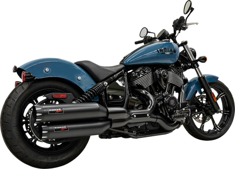 BASSANI XHAUST 4" Slip-On Mufflers - Black 8CH17B