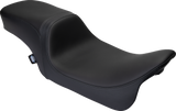 DRAG SPECIALTIES SEATS Predator 2-Up Seat for Harley FL 2008-2023 - Solar Leather Black, Smooth Finish