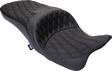 Drag Specialties Seats Freedom Seat with Vinyl Cover - Double Diamond Black Stitch for Harley FLH 2009-2023