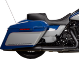 Drag Specialties Seats Predator 2-Up Seat for Harley FL '08-'23 - Vinyl with Double Diamond Silver Stitch - Fits Touring Models
