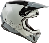 Fly Racing Formula CC Glide Helmet Grey/Light Grey/Black Large – Motorcycle Helmet with Carbon Fiber, Kevlar, and Fiberglass Shell for Superior Impact Protection