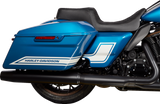 Drag Specialties Seats Predator 1Up Seat with Vinyl Cover for Harley FLH 2008-2023, Double Diamond Black Stitch - Part #0801-1483