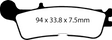 EBC Sintered "R" Brake Pads FA755R