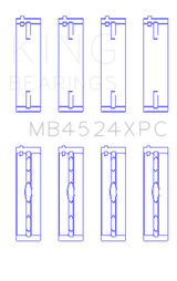 King Engine Bearings Nissan VR38DETT pMaxKote Crankshaft Main Bearing Set - Size STDX