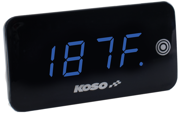 KOSO Super Slim Touch Screen Volt & Temperature Gauge for Automotive Applications