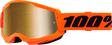 100% Strata 2 Goggle Neon Orange with True Gold Mirror Lens - Perfect Fit for ATV, Motocross, and Off-Road Vehicles (Part 50028-00015)