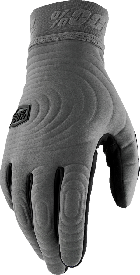 100% Brisker Xtreme Gloves - Charcoal - XL | Insulated Motorcycle Gloves with Moisture-Wicking Interior and Enhanced Grip