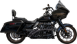 BASSANI XHAUST Sweeper Radial Exhaust System with Slotted Heat Shields - Black 1F22FB