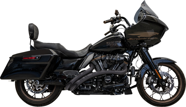 BASSANI XHAUST Sweeper Radial Exhaust System with Slotted Heat Shields - Black 1F22FB