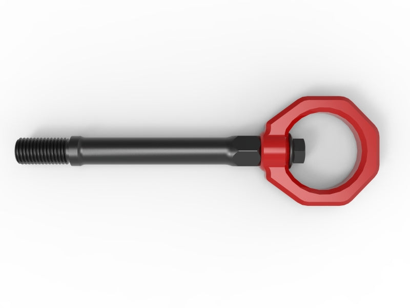 aFe CONTROL Front Tow Hook with Red Powder Coat for Chevrolet Corvette C8 (2020-2024) - Part #450-401014-R