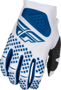 Fly Racing Kinetic Center Gloves White/Navy Small - Lightweight Race Gloves with Reinforced Palm and Ventilated Features