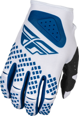 Fly Racing Kinetic Center Gloves White/Navy for Motorcycle Racing and Off-Road Vehicles - Size 3X