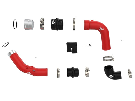 aFe BladeRunner Aluminum Hot & Cold Charge Pipe Kit for Ford F250/F350 Super Duty V8-6.7L (2023-2025) - Red