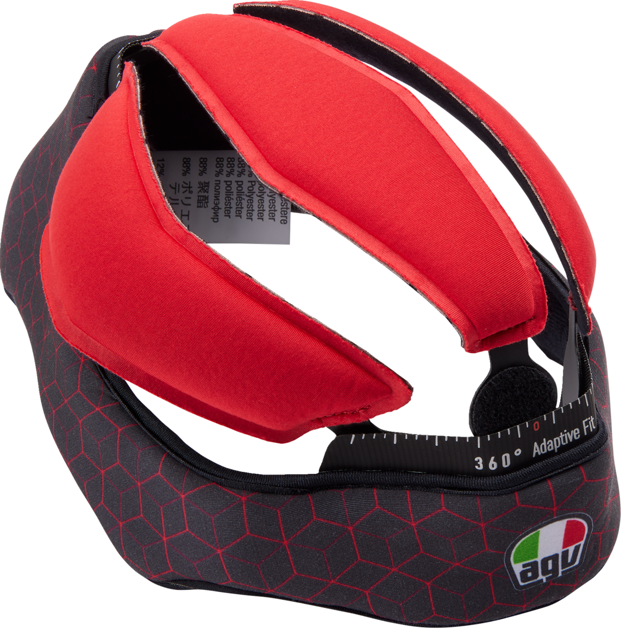 AGV Pista GP RR Helmet Liner - Black/Red, Small - Part Number 20KIT60303001SM