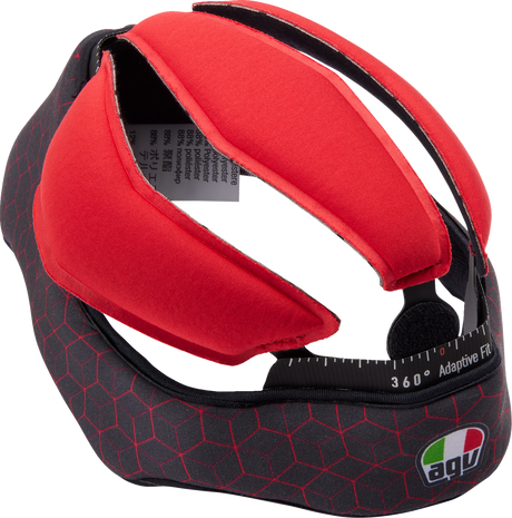 AGV Pista GP RR Helmet Liner - Black/Red, Small - Part Number 20KIT60303001SM