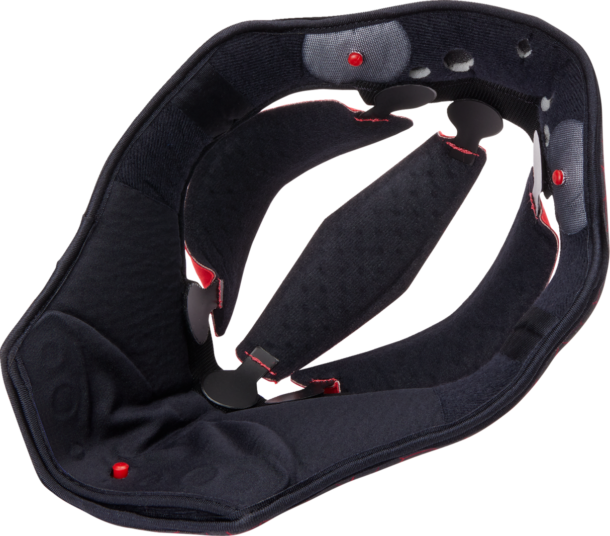 AGV Pista GP RR Helmet Liner - Black/Red, Small - Part Number 20KIT60303001SM