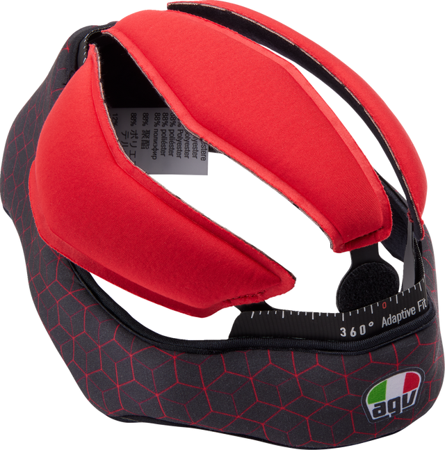 AGV Pista GP RR Helmet Liner - Black/Red - XL (Part Number: 20KIT60303001XL)