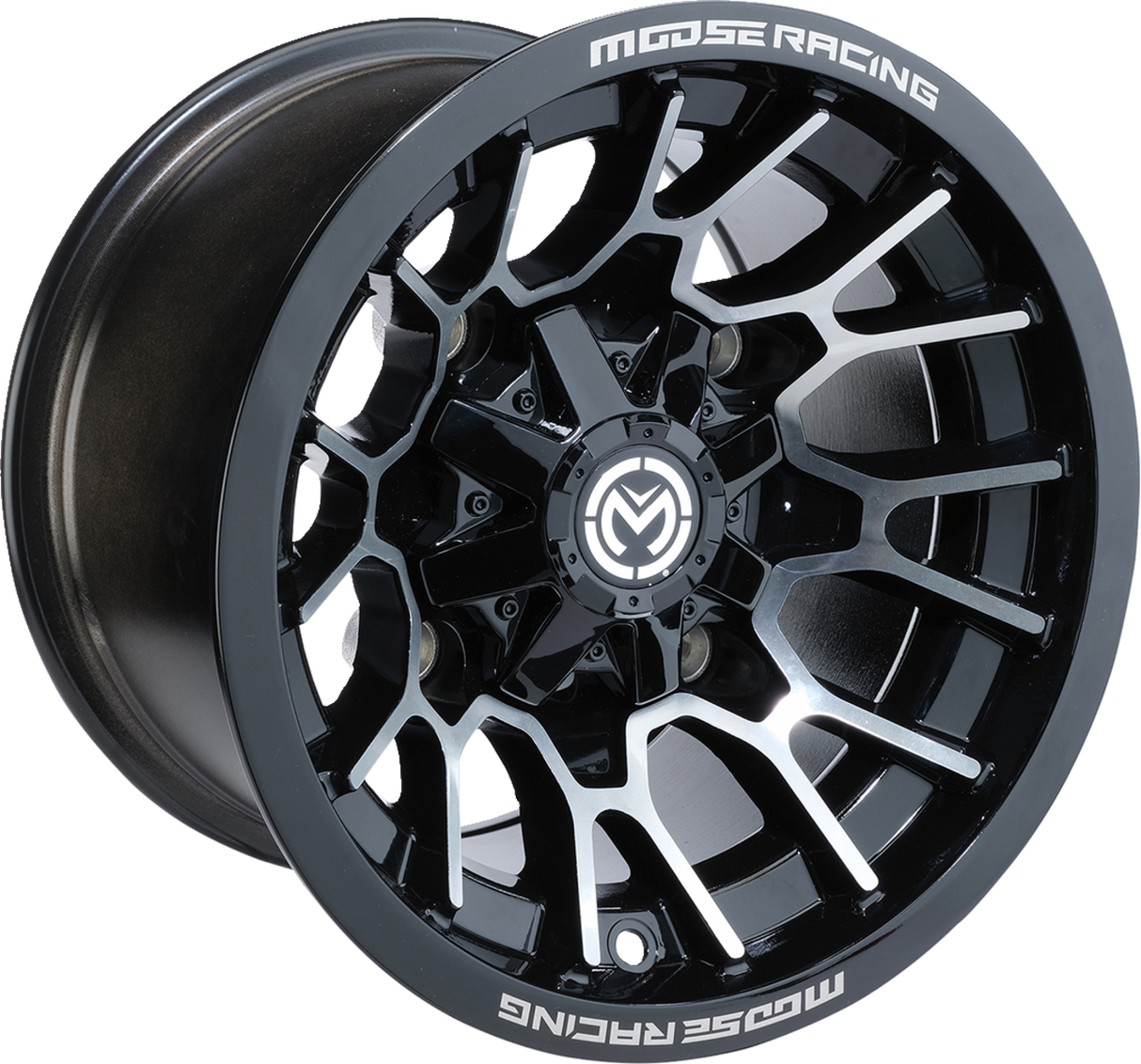 MOOSE OFFROAD Wheel - 24X - Front - Black - 12x7 - 4/136 - 4+3 24127136GBMF4