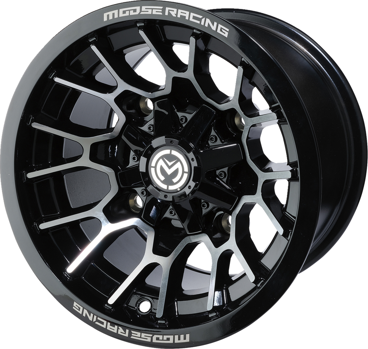 MOOSE OFFROAD Wheel - 24X - Front - Black - 12x7 - 4/136 - 4+3 24127136GBMF4