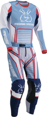 Moose Offroad Agroid Jersey - Gray/Blue Medium - Designed for Off-Road Vehicles