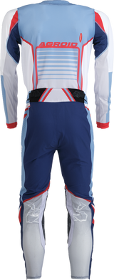 Moose Offroad Agroid Jersey - Gray/Blue Medium - Designed for Off-Road Vehicles