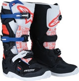 MOOSE OFFROAD Youth Tech 7S Boots - Black/White/Red/Blue - US 8 0215024-1297-8