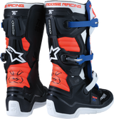MOOSE OFFROAD Youth Tech 7S Boots - Black/White/Red/Blue - US 7 0215024-1297-7