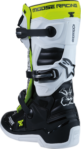 MOOSE OFFROAD Youth Tech 7S Boots - Black/White/Yellow - US 4 0215024-125-4
