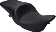 Drag Specialties Seats Freedom Seat - Solar Leather - Black for Harley FLH 1997-2007 with 5-3/4" Driver Support