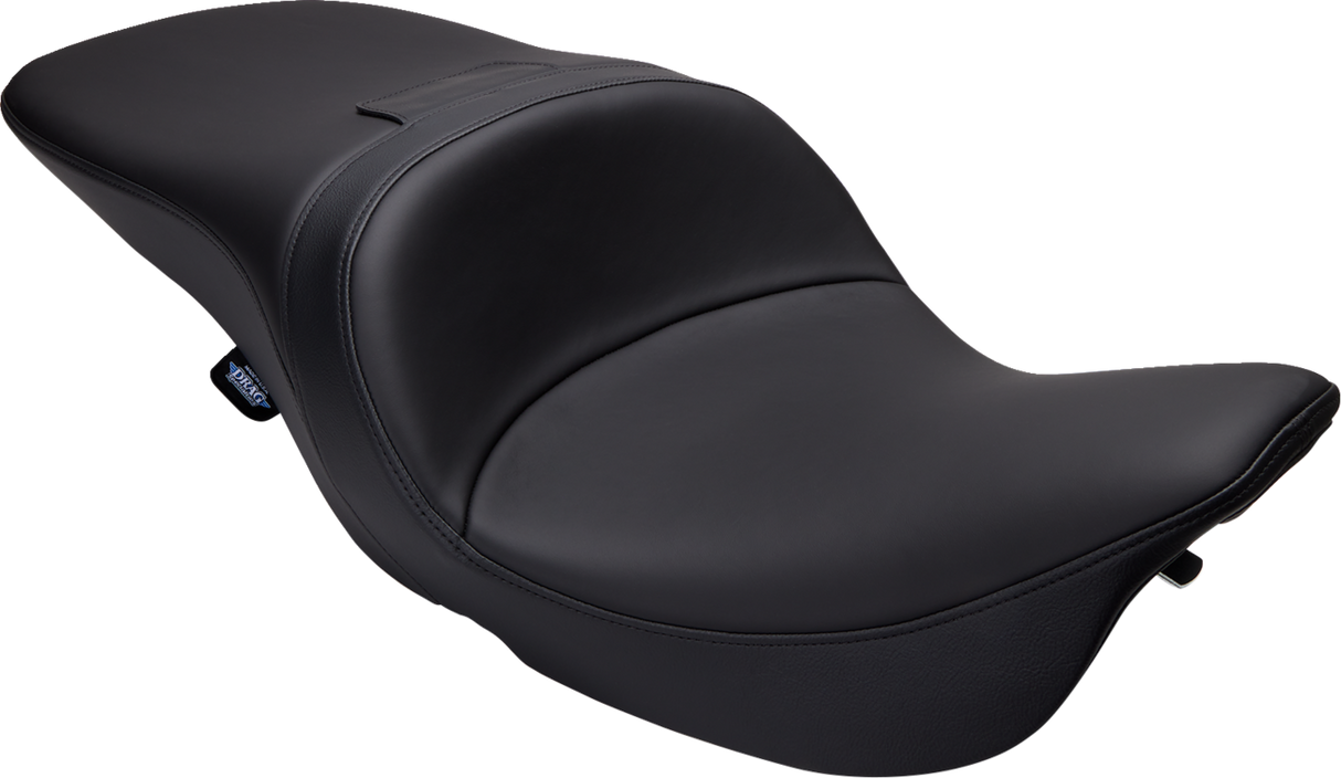 Drag Specialties Seats Freedom Seat - Solar Leather - Black for Harley FLH 1997-2007 with 5-3/4" Driver Support